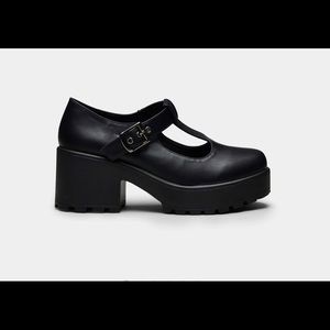 NIB Koi Sai Platform Block Heel T-Strap Mary Janes